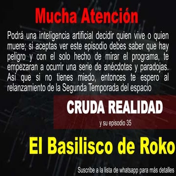 (CR) El Basilisco de Roko