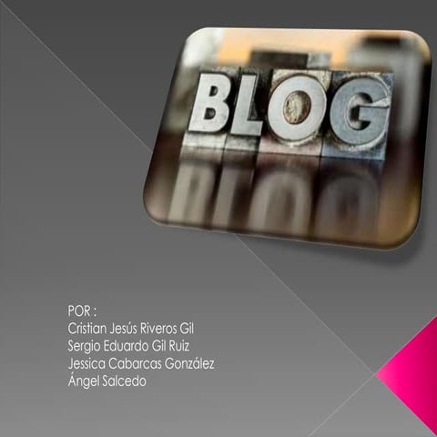 El blog diapositiva