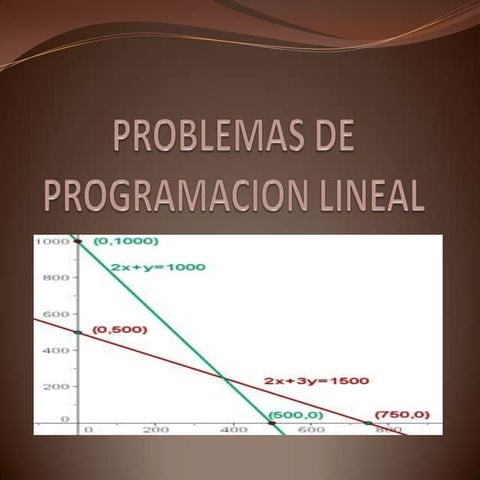 problemas de programacion lineal | PPTX