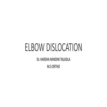 Elbow dislocation