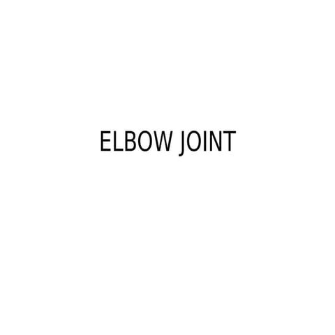 Biomechanics of elbow complex it's clinical applied