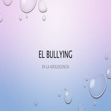 El bullying