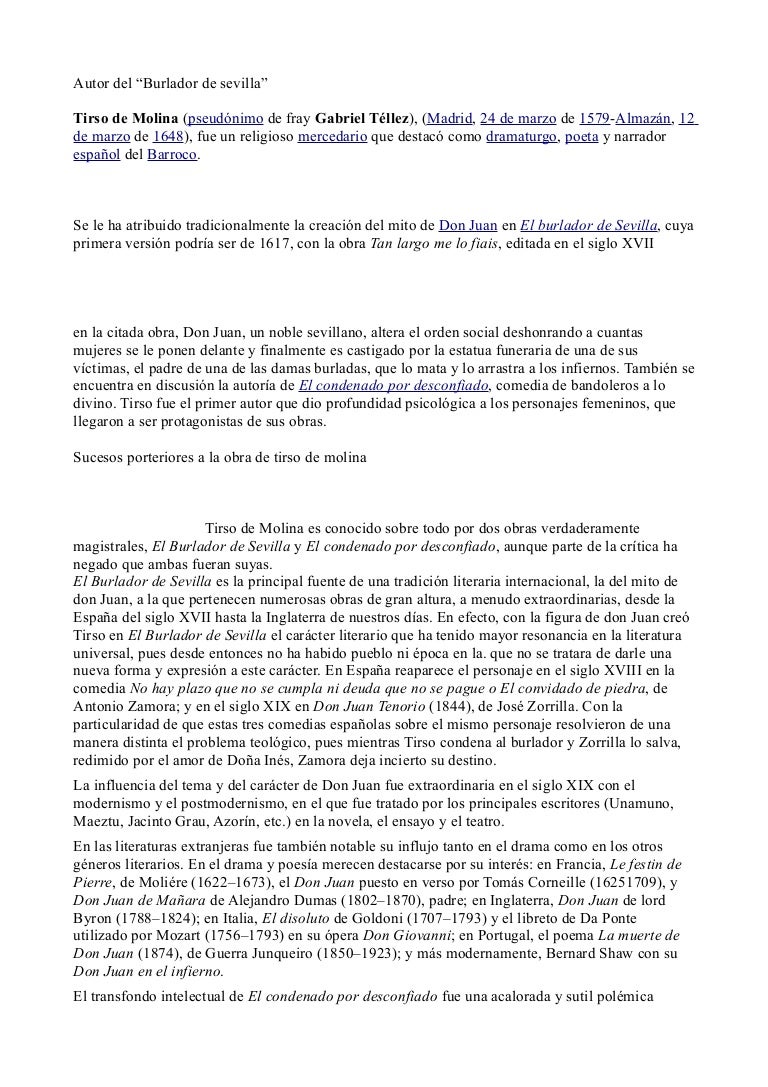 El Burlador De Sevilla