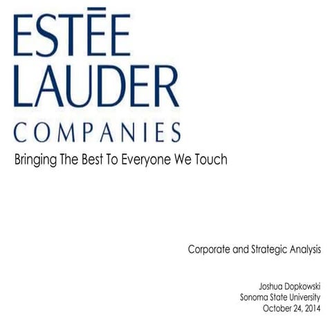Estee Lauder Companies Strategic Audit PowerPoint
