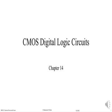 ELC2242 14- Sedra Ch 14 CMOS Digital Logic Circuits Spring 2020 Eng Nar.ppsx
