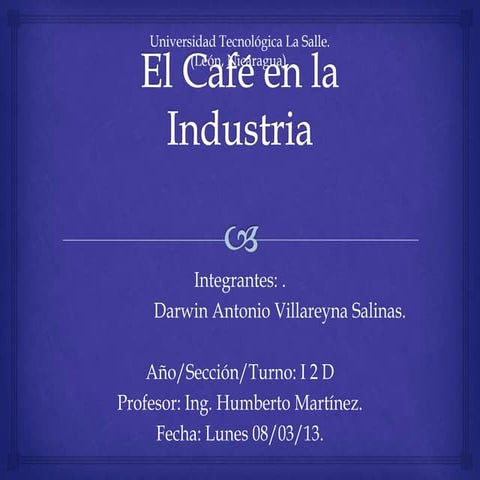 El café en la industria