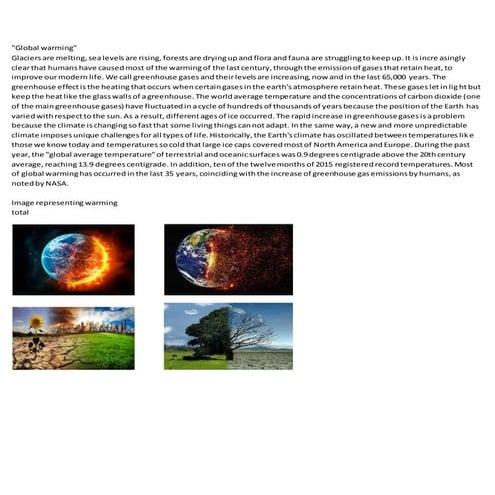 El calentamiento global