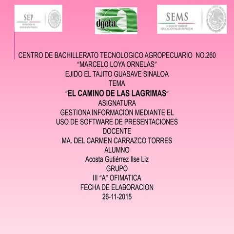 El camino de las lagrimas