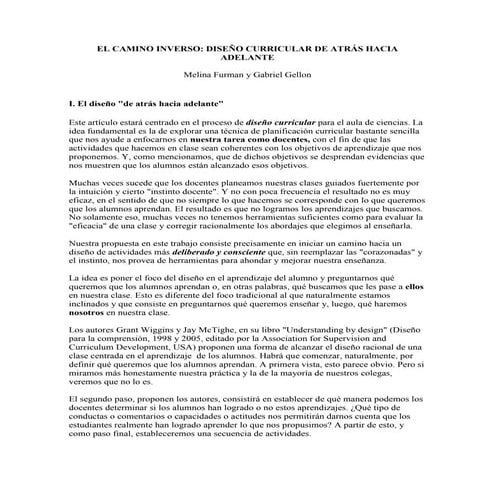 El camino inverso_furman_gellon