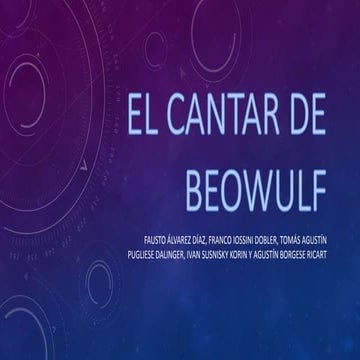 El cantar de beowulf para subir