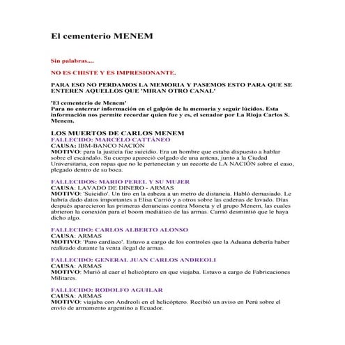 El cementerio Menem