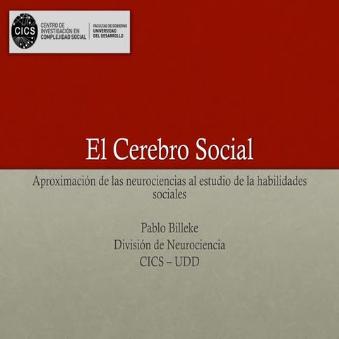 El Cerebro Social por Pablo Billeke