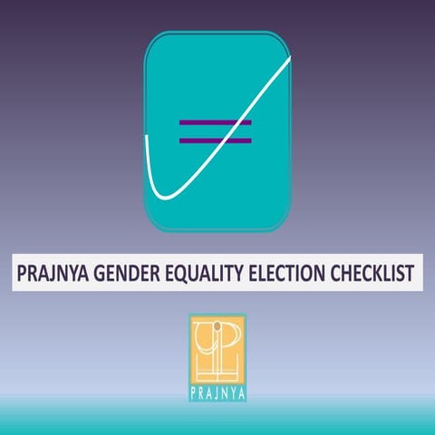 Prajnya Gender Equality Election Checklist