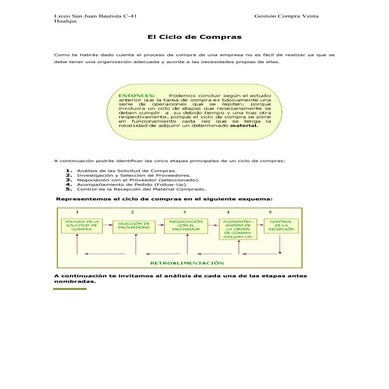 El ciclo de compras | DOCX