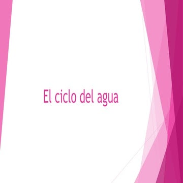 El ciclo del agua