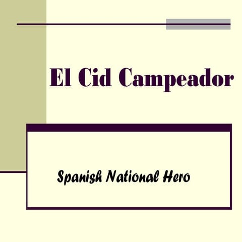 El cid presentation, NEW