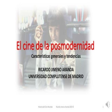 El cine de la posmodernidad. Ricardo Jimeno Aranda