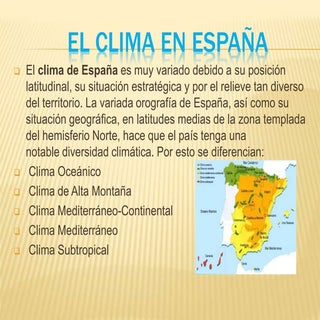 El clima de españa 1 trimestre