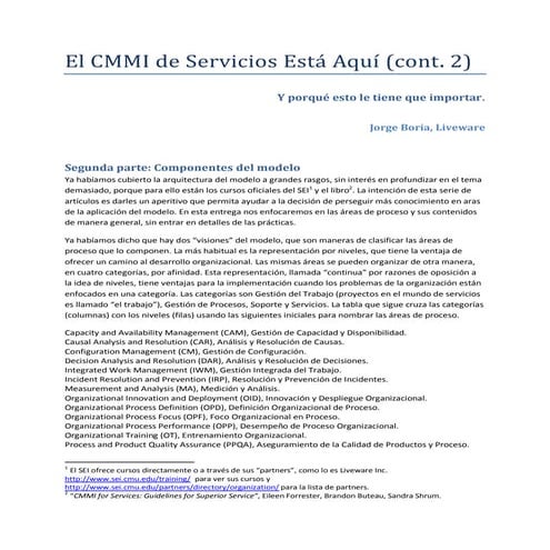 El cmmi de servicios está aquí 2