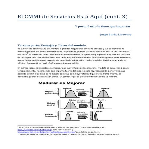 El cmmi de servicios está aquí 3