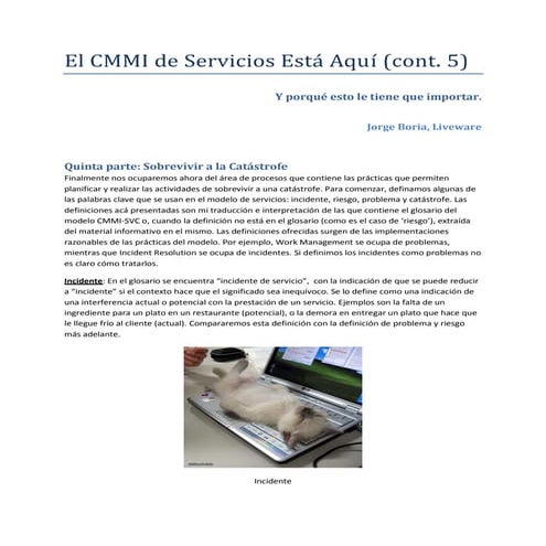 El cmmi de servicios está aquí 5