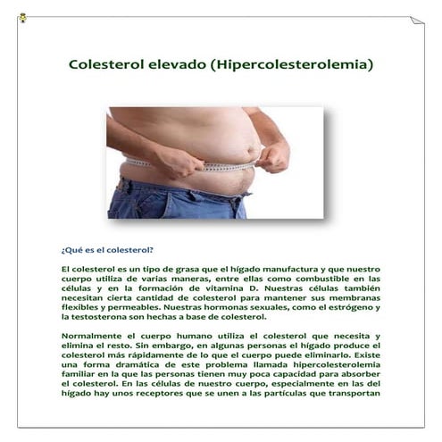 El colesterol alto