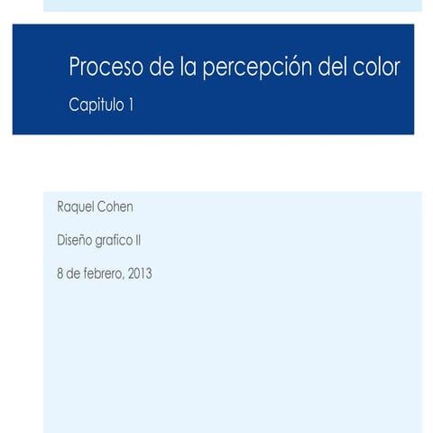 El color (percepción de los colores) | PPS