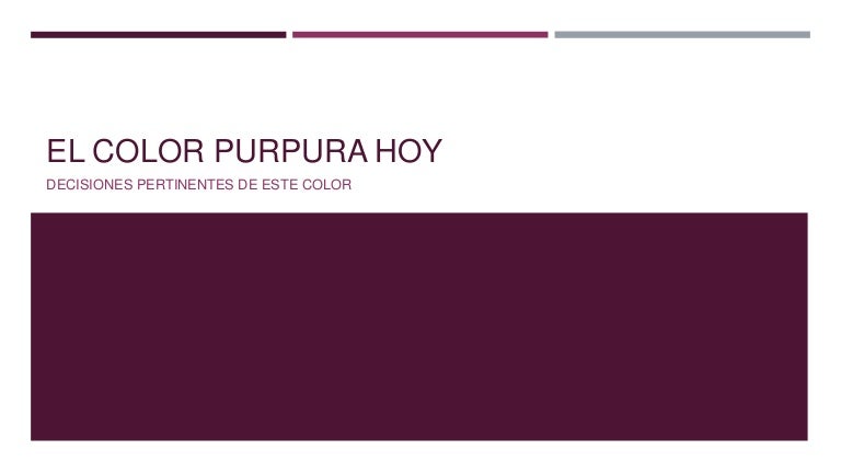 El Color Purpura Ayer