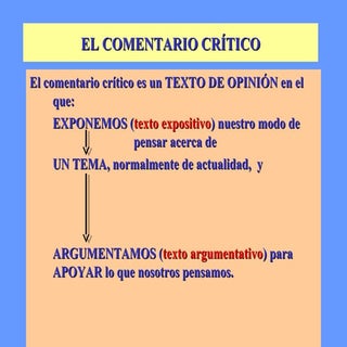 El comentario crítico