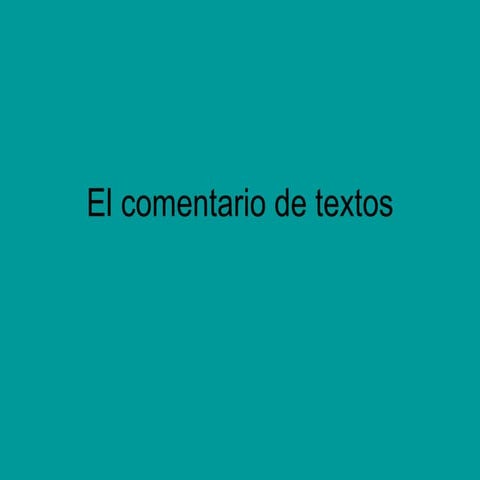 Comentarios de Texto
