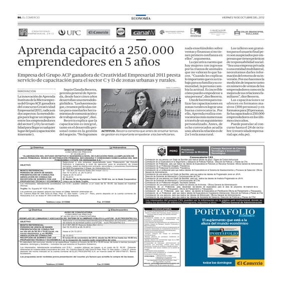 El Comercio - Octubre 2012