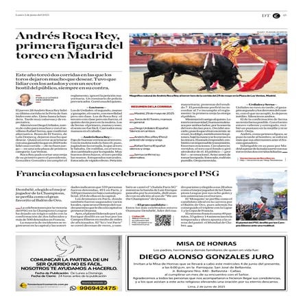El Comercio (Lima-Peru) Lun 2 junio 2025 (A17 pag toros).pdf