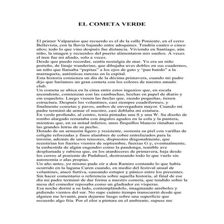 Fernando Ubiergo: El cometa verde