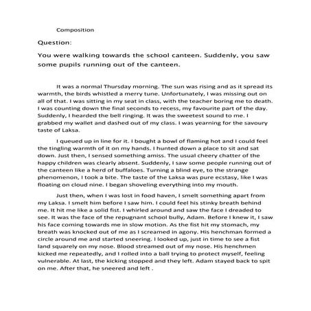 Model Composition - Bullying | DOCX