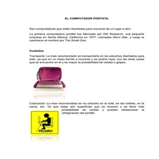 EL COMPUTADOR PORTATIL