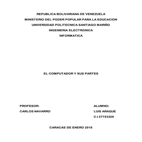 El computador y sus partes