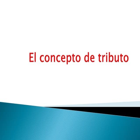 El concepto de tributo | PDF