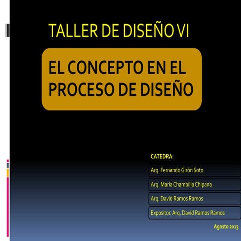 El concepto en el proceso de diseño