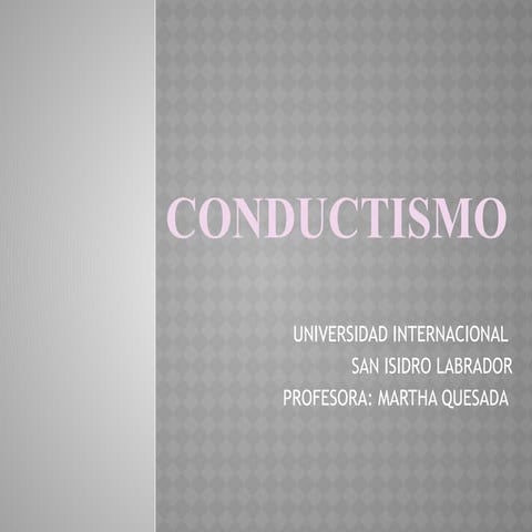 Teoria conductista | PPTX