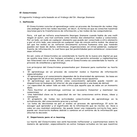 El conectivismo documento Word
