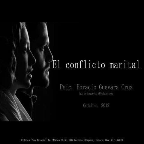 El conflicto marital. Psic. Horacio Guevara Cruz
