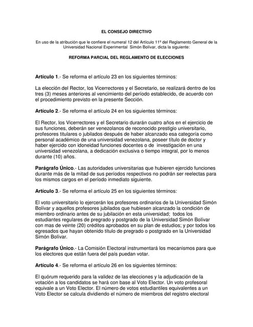 El Consejo Directivo