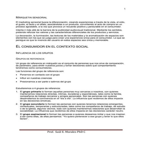 El consumidor en el contexto social CC