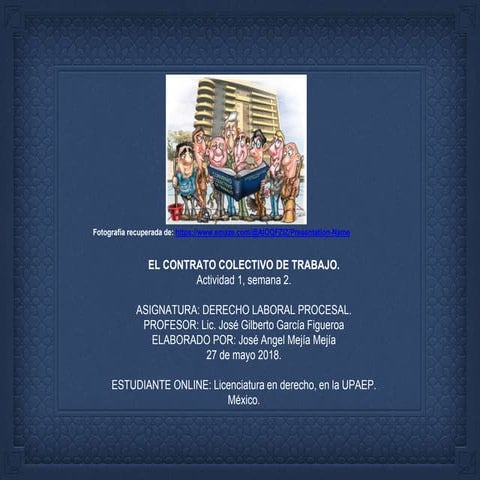 El contrato colectivo de trabajo | PPTX