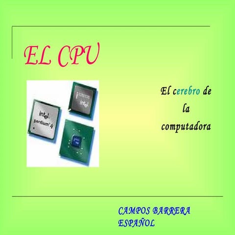 El Cpu Diapoitivas