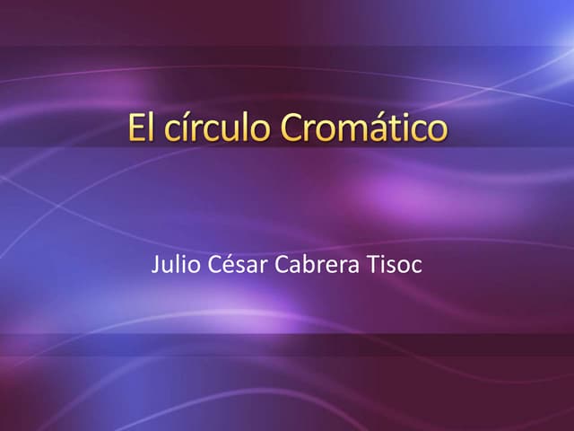 El círculo cromático