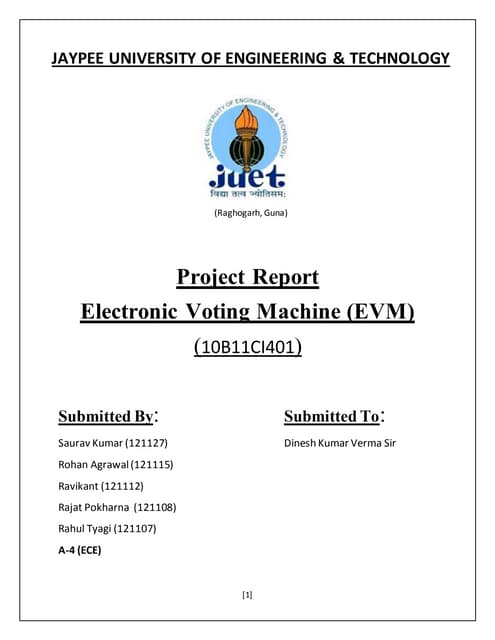 Electronic voting machine  presentation