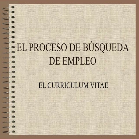 El curriculum vitae