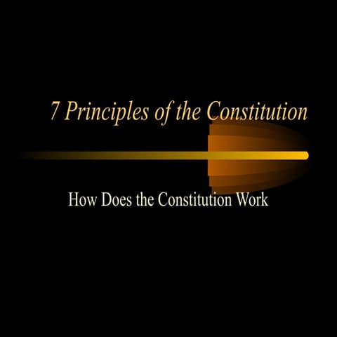 7 principles of the US Constitution 