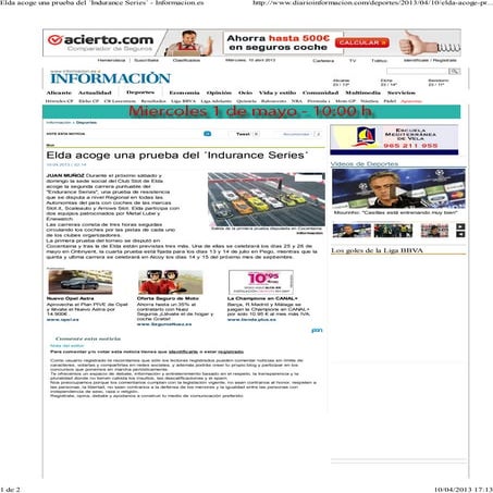 Elda acoge una prueba del 'indurance series'